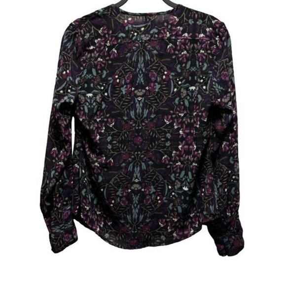 Converse One Star Women's Floral Long Sleeve Blouse Medium Made In India - Picture 2 of 8